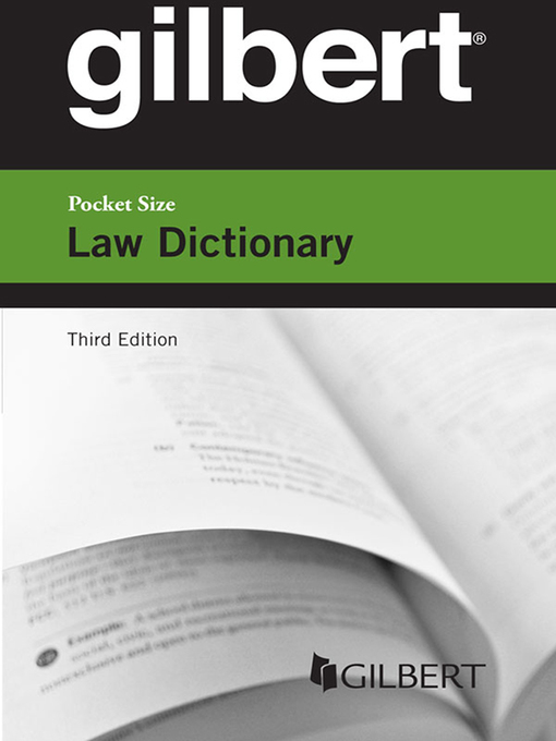 Title details for Gilbert Pocket Size Law Dictionary 3d by Publishers Editorial Staff - Available